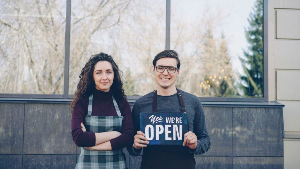 Small business owners proud of their new business website